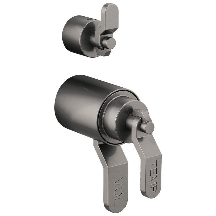 Brizo Litze: Tempassure Thermostatic Valve With Diverter Trim Handle Kit - Industrial Lever