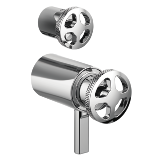 Brizo Litze: TempAssure Thermostatic Valve with Integrated Diverter Wheel Handle Kit