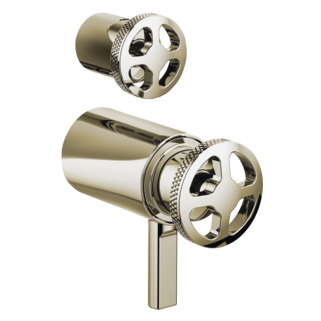 Brizo Litze: TempAssure Thermostatic Valve with Integrated Diverter Wheel Handle Kit