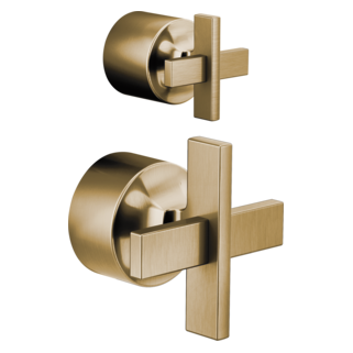 Brizo Levoir: Pressure Balance Valve with Integrated Diverter Trim Cross Handle Kit