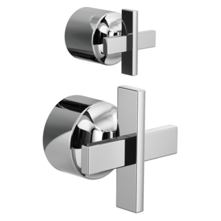 Brizo Levoir: Pressure Balance Valve with Integrated Diverter Trim Cross Handle Kit
