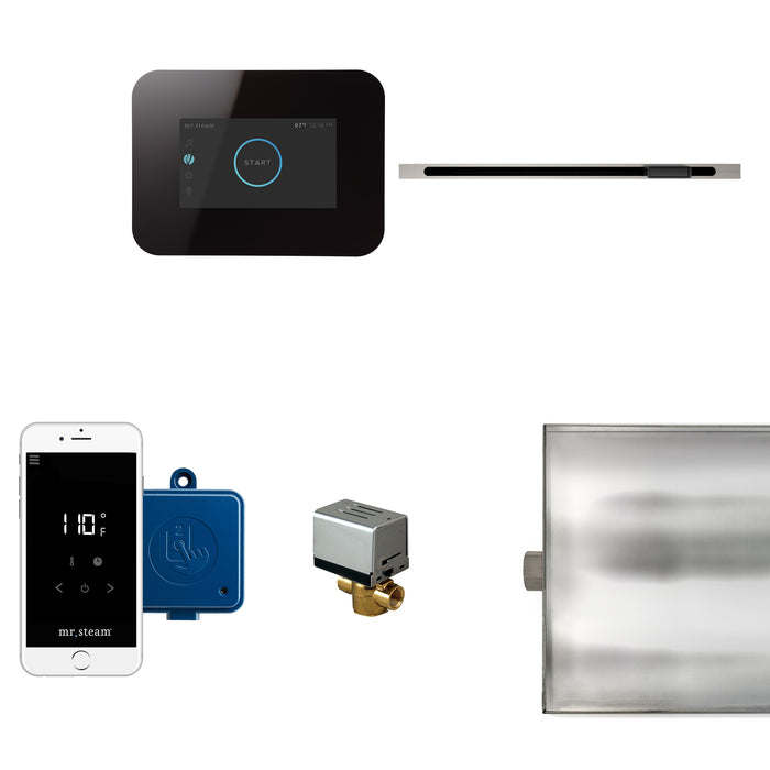 Mr. Steam I3BTLRLBK-BN iButler® Brushed Nickel Linear in Black