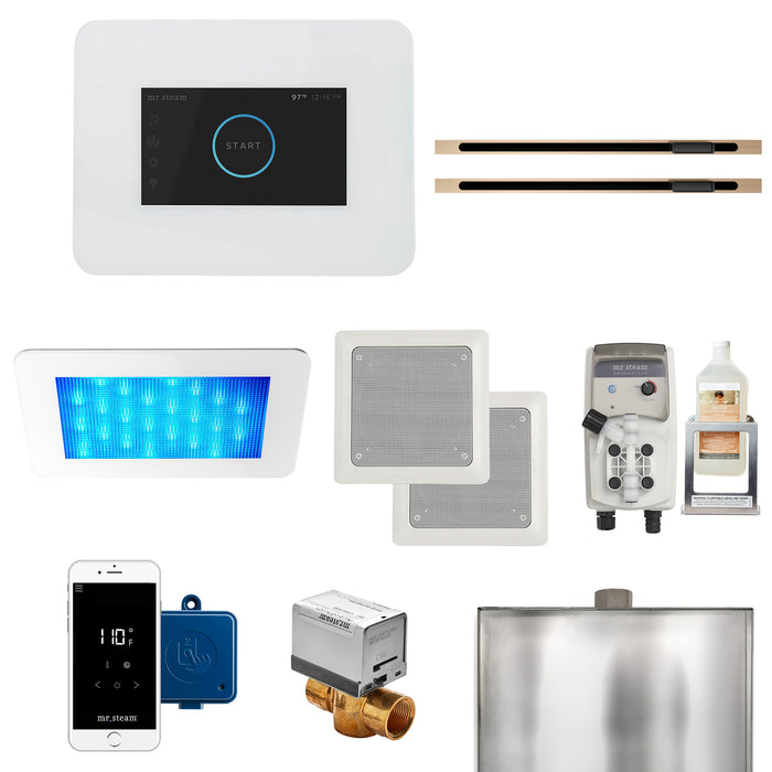 Mr. Steam I3DRMLXWH-BB iDream® Max Linear Brushed Bronze in White