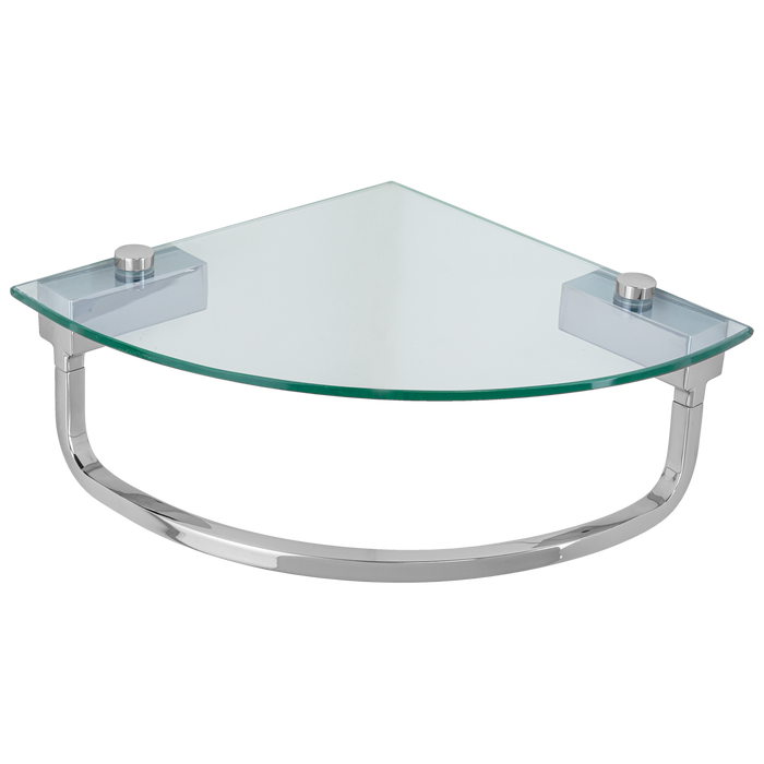 Delta Kendari™: Corner Towel Bar with Glass Shelf