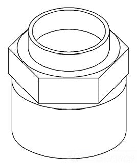 KOHLER K-85728 Adapter, Wrt,1/2 X 1/2Npt