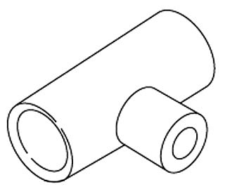 KOHLER Tee, Pvc, 1.25 X 1.25 X 0.5
