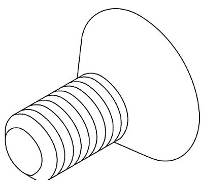 KOHLER Screw, #4-40 X .25, Countersunk