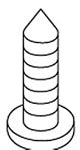 KOHLER Screw, #10 Cr Pan Hd Wood
