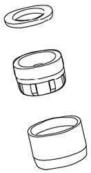 KOHLER K-1105050-CP Aerator Kit, 1.5 Gpm