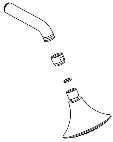 KOHLER Showerhead And Arm Kit, S.F.
