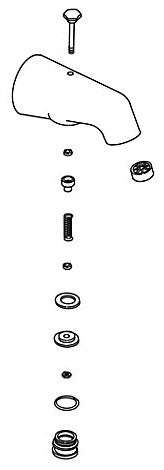 KOHLER K-73744-BV Spout Kit, Div