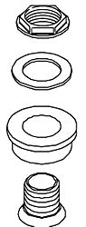 KOHLER Urinal Spud Assy, 3/4