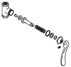 KOHLER K-20174-CP Self Closing Valve, 3/8