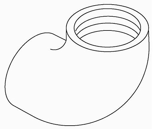 KOHLER K-39842-CP Union Elbow, 1/2 Npt X