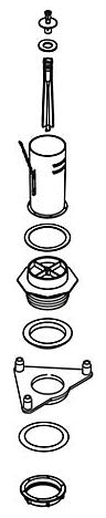 KOHLER Flush Vlave Kit, 1.28