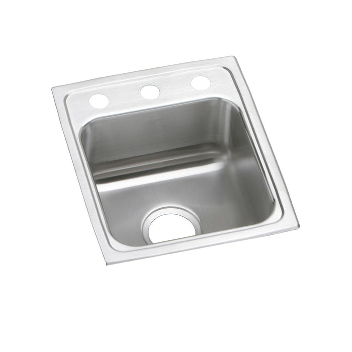 Elkay Lustertone Classic Stainless Steel 15" x 17-1/2" x 5-1/2", 2-Hole Single Bowl Drop-in ADA Sink