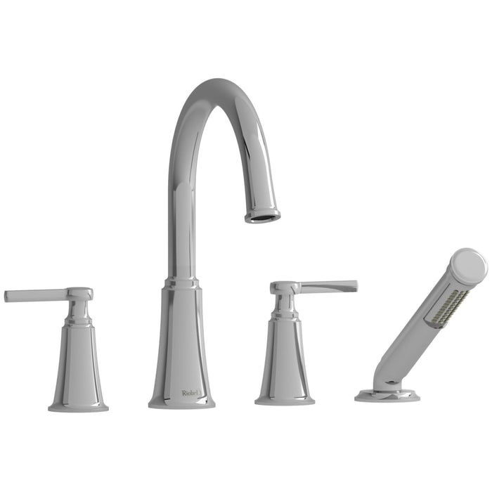 Riobel MMRD12 Momenti 4-Hole Deck Mount Tub Filler with C-Spout