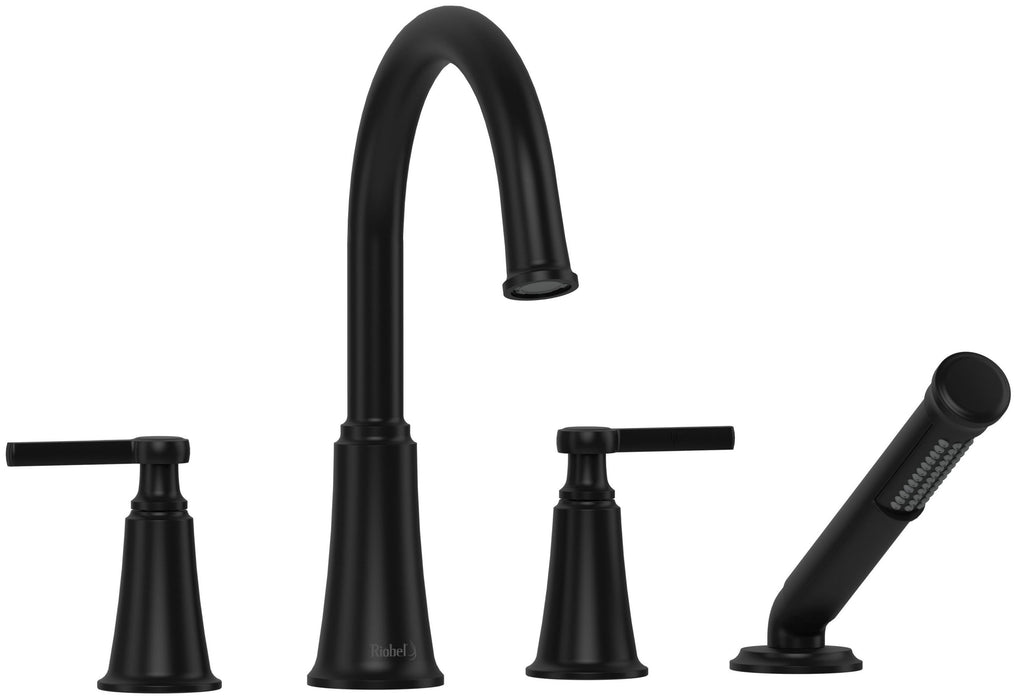 Riobel MMRD12 Momenti 4-Hole Deck Mount Tub Filler with C-Spout