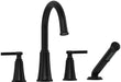 Riobel MMRD12 Momenti 4-Hole Deck Mount Tub Filler with C-Spout