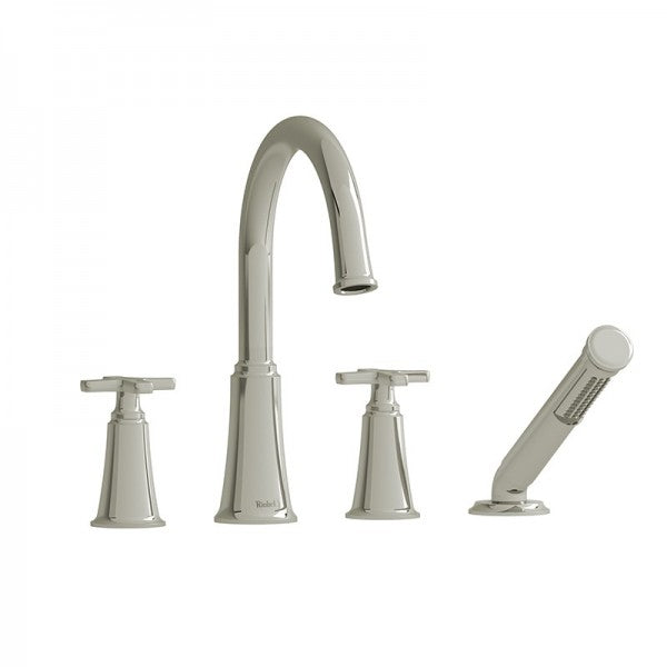 Riobel MMRD12 Momenti 4-Hole Deck Mount Tub Filler with C-Spout