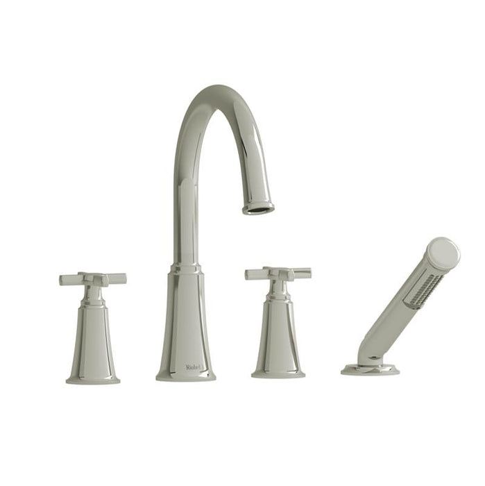 Riobel MMRD12 Momenti 4-Hole Deck Mount Tub Filler with C-Spout