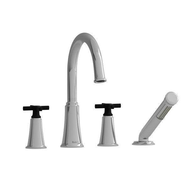 Riobel MMRD12 Momenti 4-Hole Deck Mount Tub Filler with C-Spout