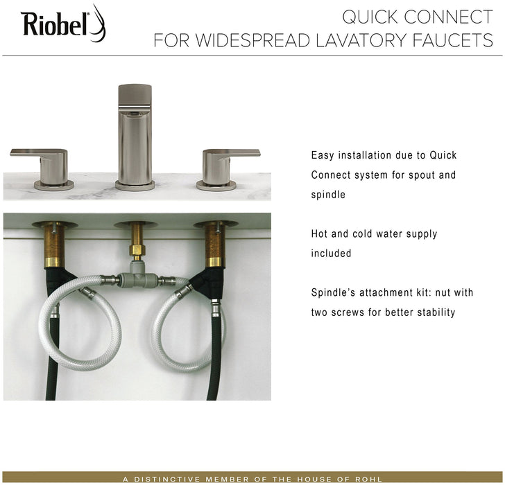 Riobel MMSQ08 Momenti Widespread Lavatory Faucet with U-Spout