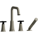 Riobel MMSQ12 Momenti 4-Hole Deck Mount Tub Filler with U-Spout