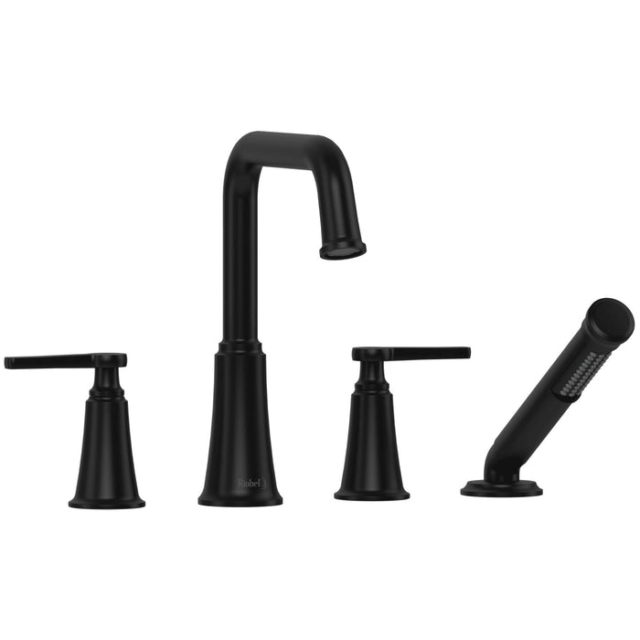 Riobel MMSQ12 Momenti 4-Hole Deck Mount Tub Filler with U-Spout