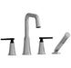Riobel MMSQ12 Momenti 4-Hole Deck Mount Tub Filler with U-Spout