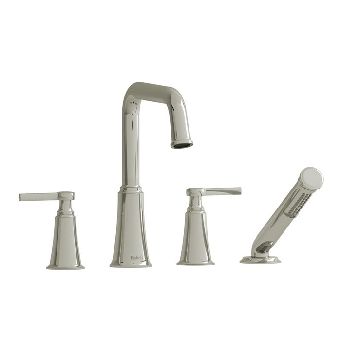 Riobel MMSQ12 Momenti 4-Hole Deck Mount Tub Filler with U-Spout
