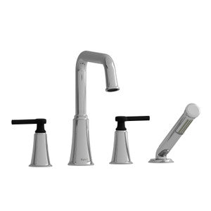 Riobel MMSQ12 Momenti 4-Hole Deck Mount Tub Filler with U-Spout