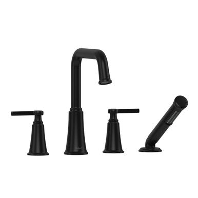 Riobel MMSQ12 Momenti 4-Hole Deck Mount Tub Filler with U-Spout