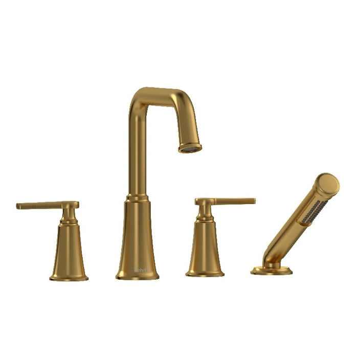 Riobel MMSQ12 Momenti 4-Hole Deck Mount Tub Filler with U-Spout