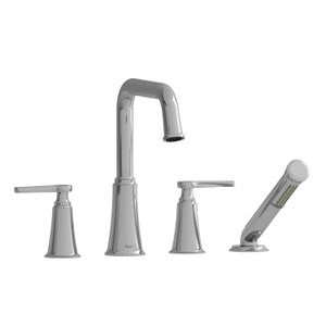 Riobel MMSQ12 Momenti 4-Hole Deck Mount Tub Filler with U-Spout