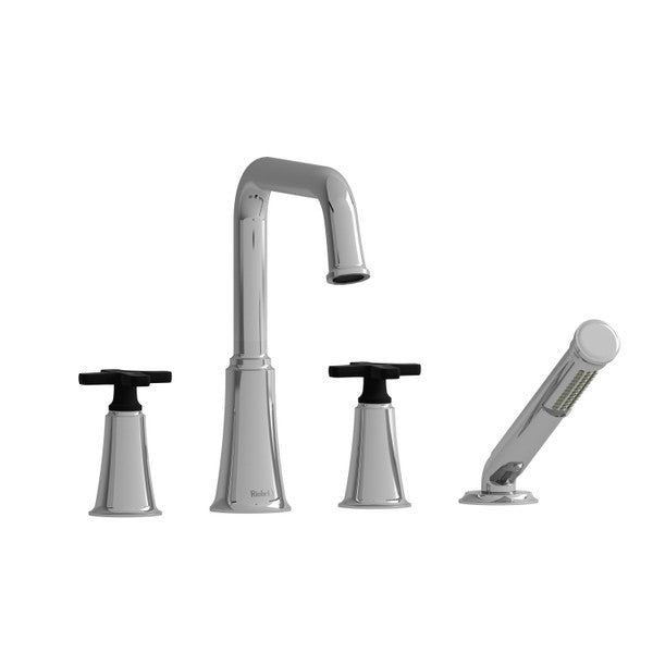 Riobel MMSQ12 Momenti 4-Hole Deck Mount Tub Filler with U-Spout