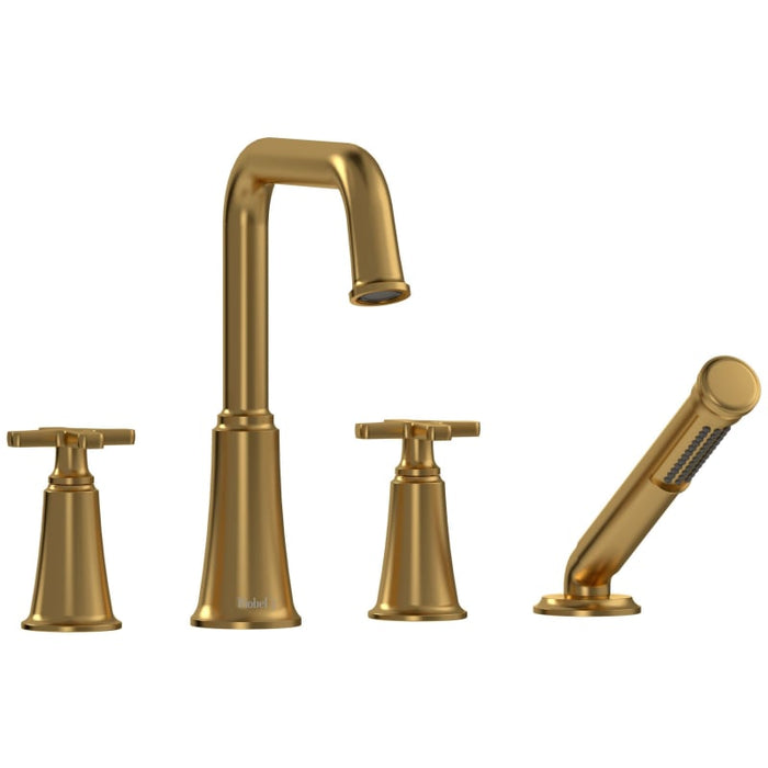 Riobel MMSQ12 Momenti 4-Hole Deck Mount Tub Filler with U-Spout