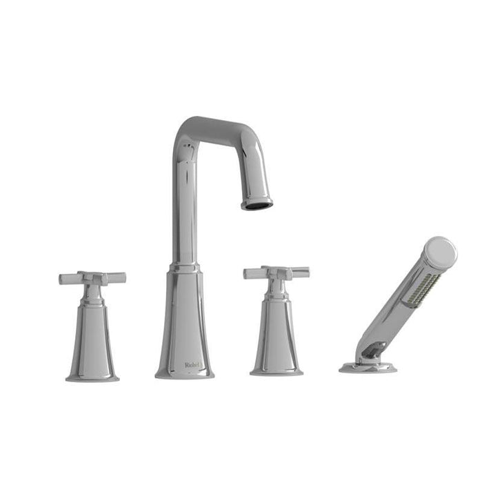 Riobel MMSQ12 Momenti 4-Hole Deck Mount Tub Filler with U-Spout