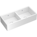 Shaws 39" Shaker Double Bowl Apron Front Fireclay Kitchen Sink