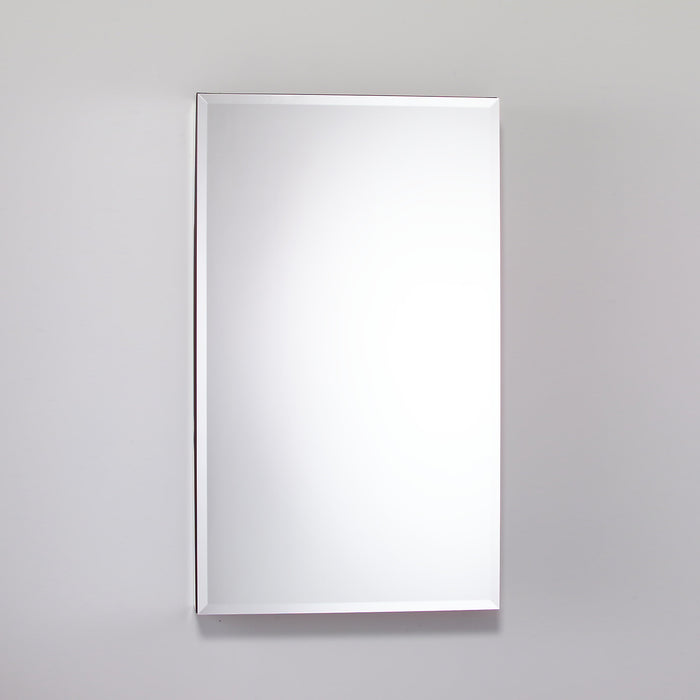 M Series 23-1/4" x 39-3/8" x 4" flat top cabinet with bevel edge, right hinge, electric, night light and defogger