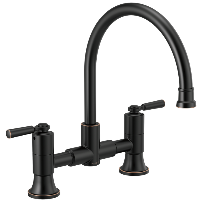 Delta P2923LF Westchester Two Handle Bridge Kitchen Faucet