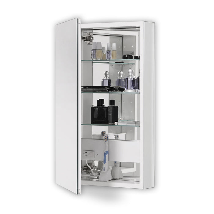 PL Series 15-1/4" x 30" x 4" flat top cabinet with bevel edge, left hinge, classic gray interior and electric