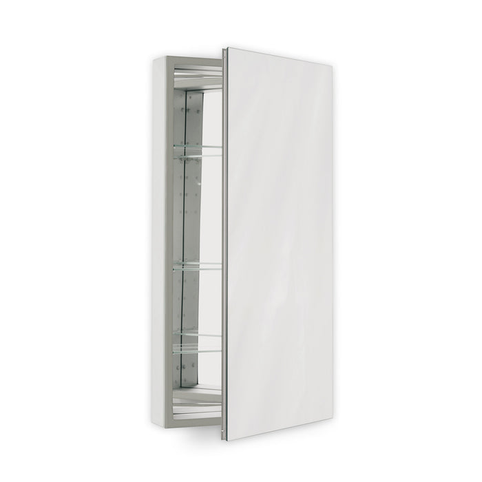 PL Series 23-1/4" x 30" x 4" flat top cabinet with polished edge, non-handed (reversible), white interior and non-electric