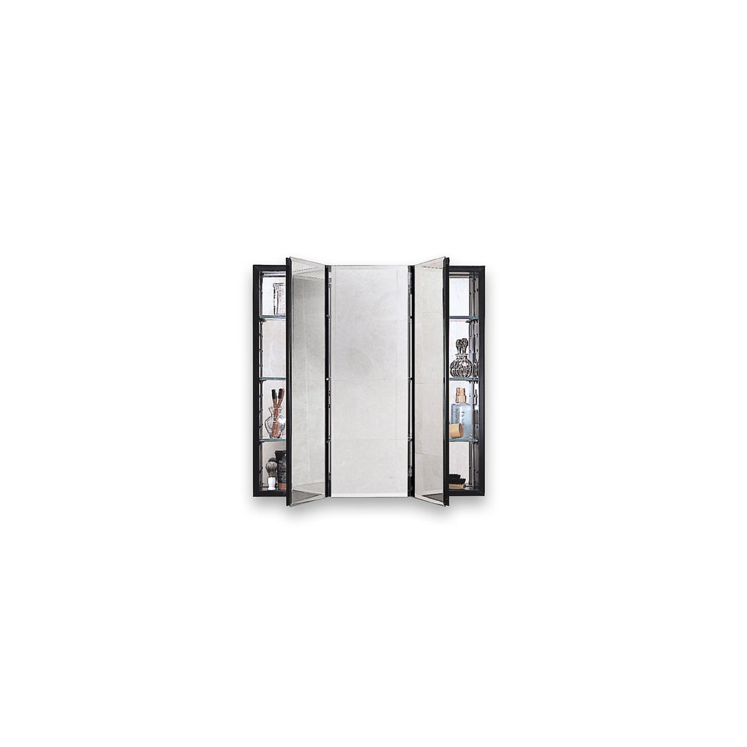 PL Series 36" x 30" x 4" three door cabinet with bevel edge, classic gray interior and electric