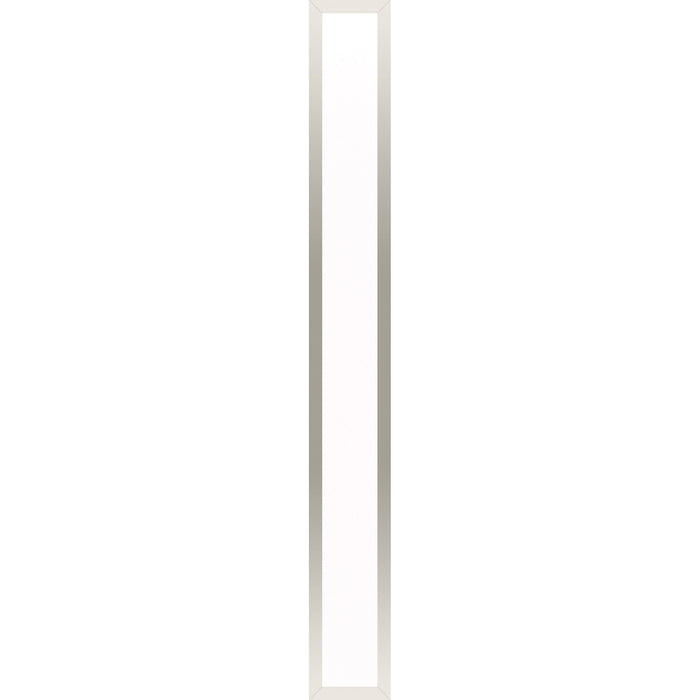 Profiles 5" x 39-3/8" x 4-5/8" framed lighting in polished nickel with variable 2700K to 5600K temperature (warm to cool light)