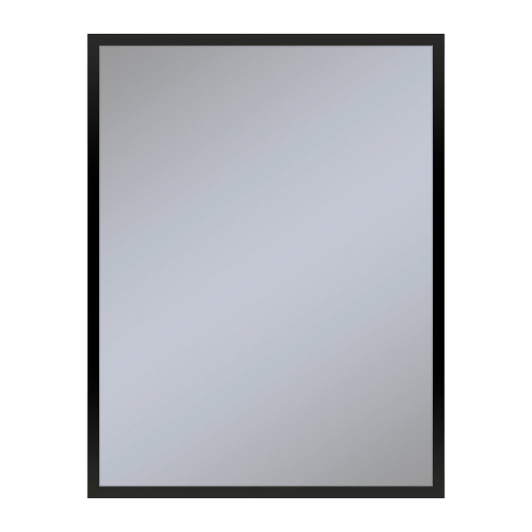 Profiles 23-1/8" x 29-7/8" x 3/4" framed mirror in matte black
