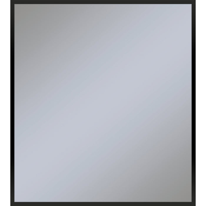 Profiles 35-1/8" x 39-1/4" x 3/4" framed mirror in matte black