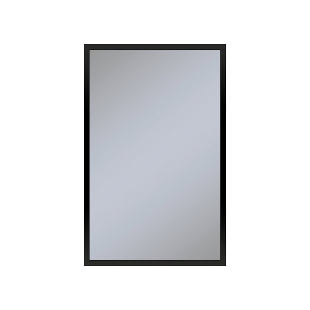 Profiles 19-1/4" x 30" x 6" framed cabinet in matte black and non-electric with reversible hinge (non-handed)