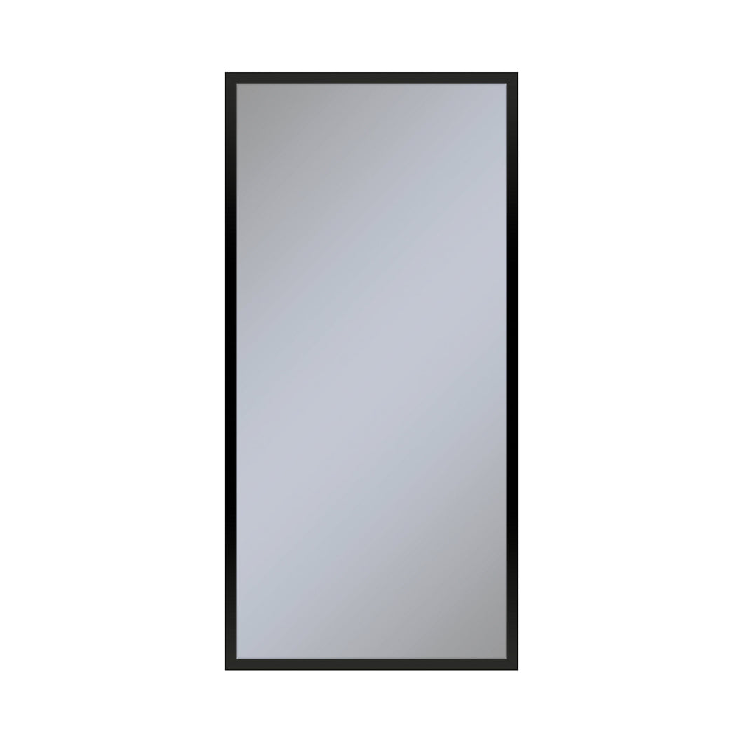 Profiles 19-1/4" x 39-3/8" x 6" framed cabinet in matte black and non-electric with reversible hinge (non-handed)