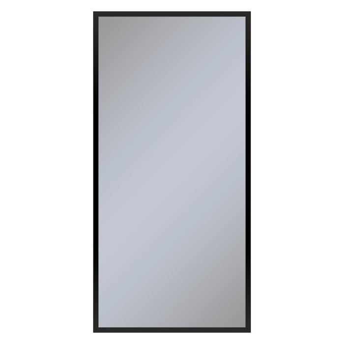 Profiles 23-1/4" x 48" x 4" framed cabinet in matte black and non-electric with reversible hinge (non-handed)